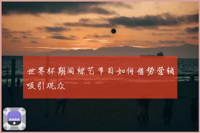 世界杯期间综艺节目如何借势营销吸引观众